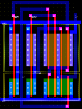 XOR2 layout diagram